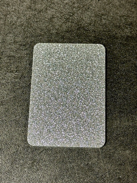 Blemished Silver Glitter Acrylic