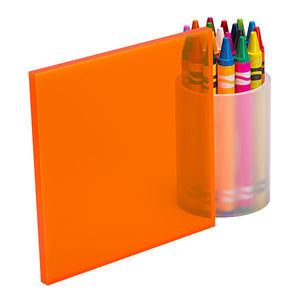 Fluorescent Orange Cast Acrylic