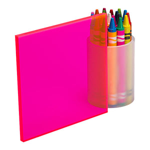 Fluorescent Red Cast Acrylic