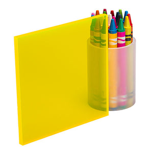 Fluorescent Yellow Cast Acrylic