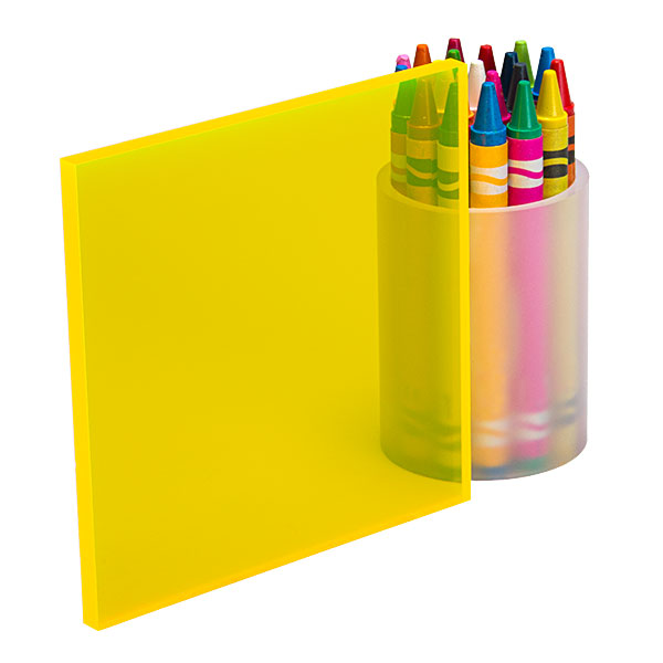 Fluorescent Yellow Cast Acrylic