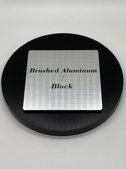 Rowmark Two-Tone (2 ply) Brushed Aluminum/Black Acrylic – CMS Acrylics