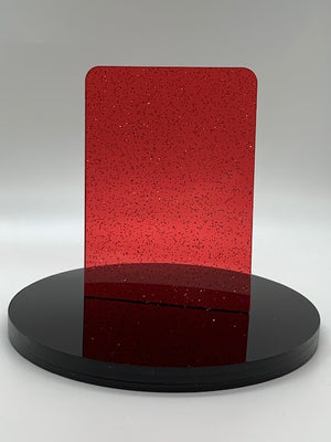 Transparent Glitter Red Acrylic