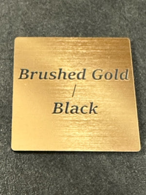 Rowmark Two-Tone (2 ply) Brushed Gold/Black Acrylic