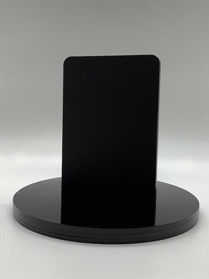 Round Frosted Black Acrylic